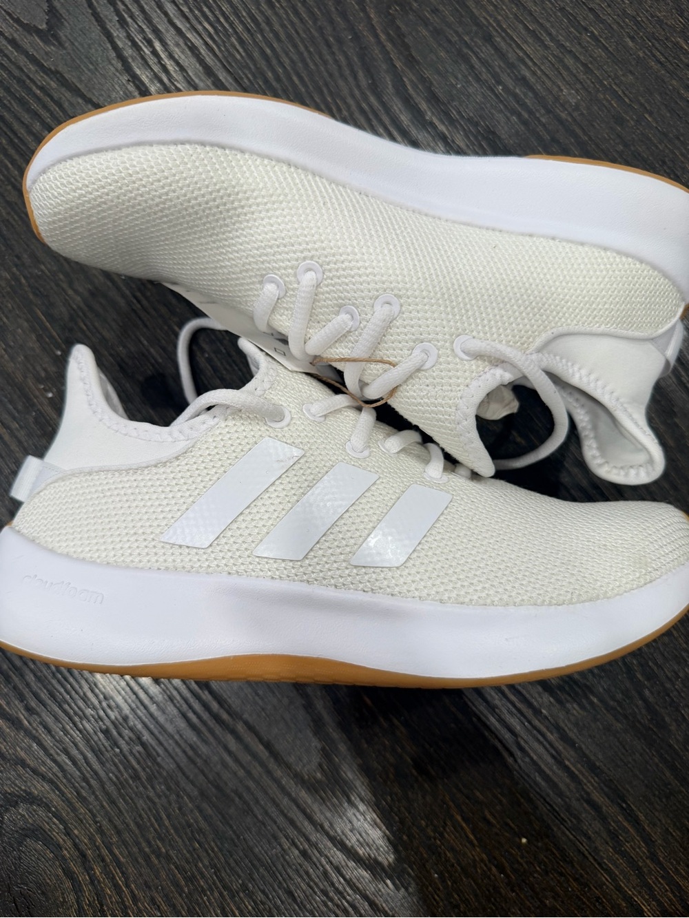 adidas Cloudfoam Pure  Womens White Sneakers Casual Shoes size 7